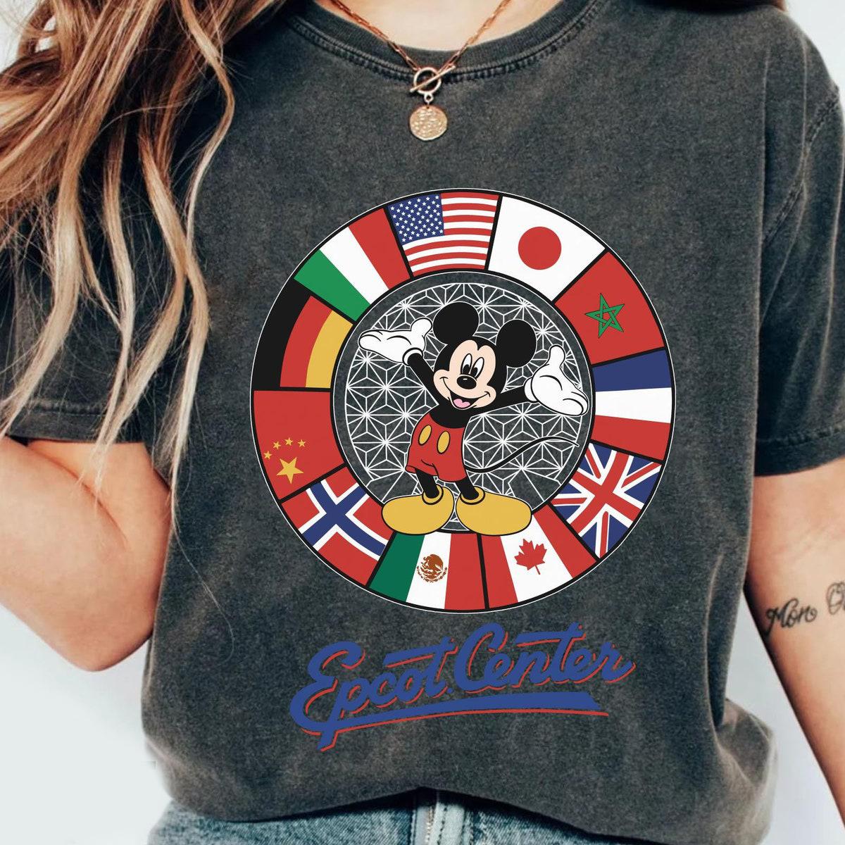 Mickey Mouse Epcot Center Country Flag 1982 Shirt 2