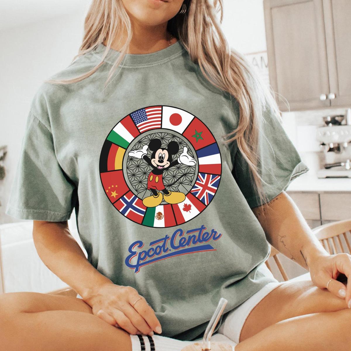 Mickey Mouse Epcot Center Country Flag 1982 Shirt 3