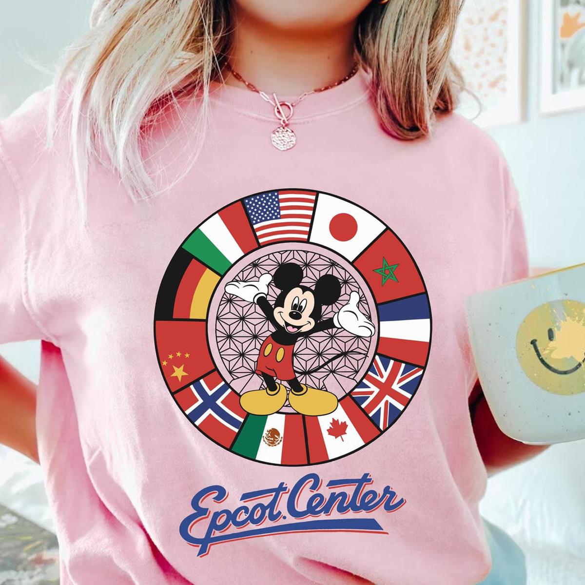 Mickey Mouse Epcot Center Country Flag 1982 Shirt 4