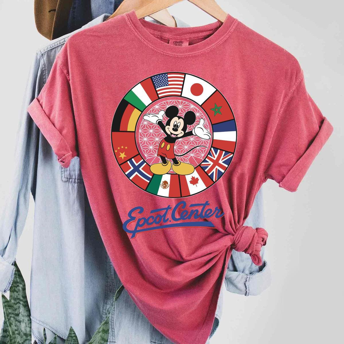 Mickey Mouse Epcot Center Country Flag 1982 Shirt 6