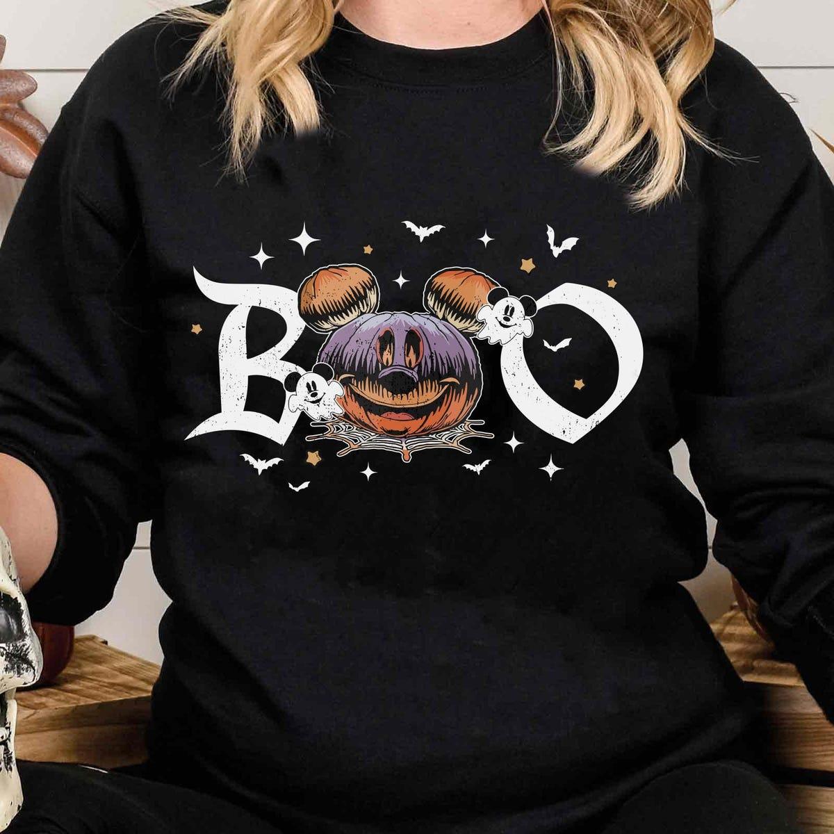 Mickey Mouse Halloween Pumpkin Boo To You Shirt 2