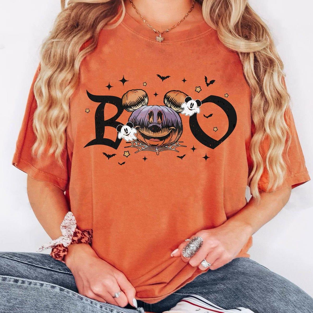 Mickey Mouse Halloween Pumpkin Boo To You Shirt 3