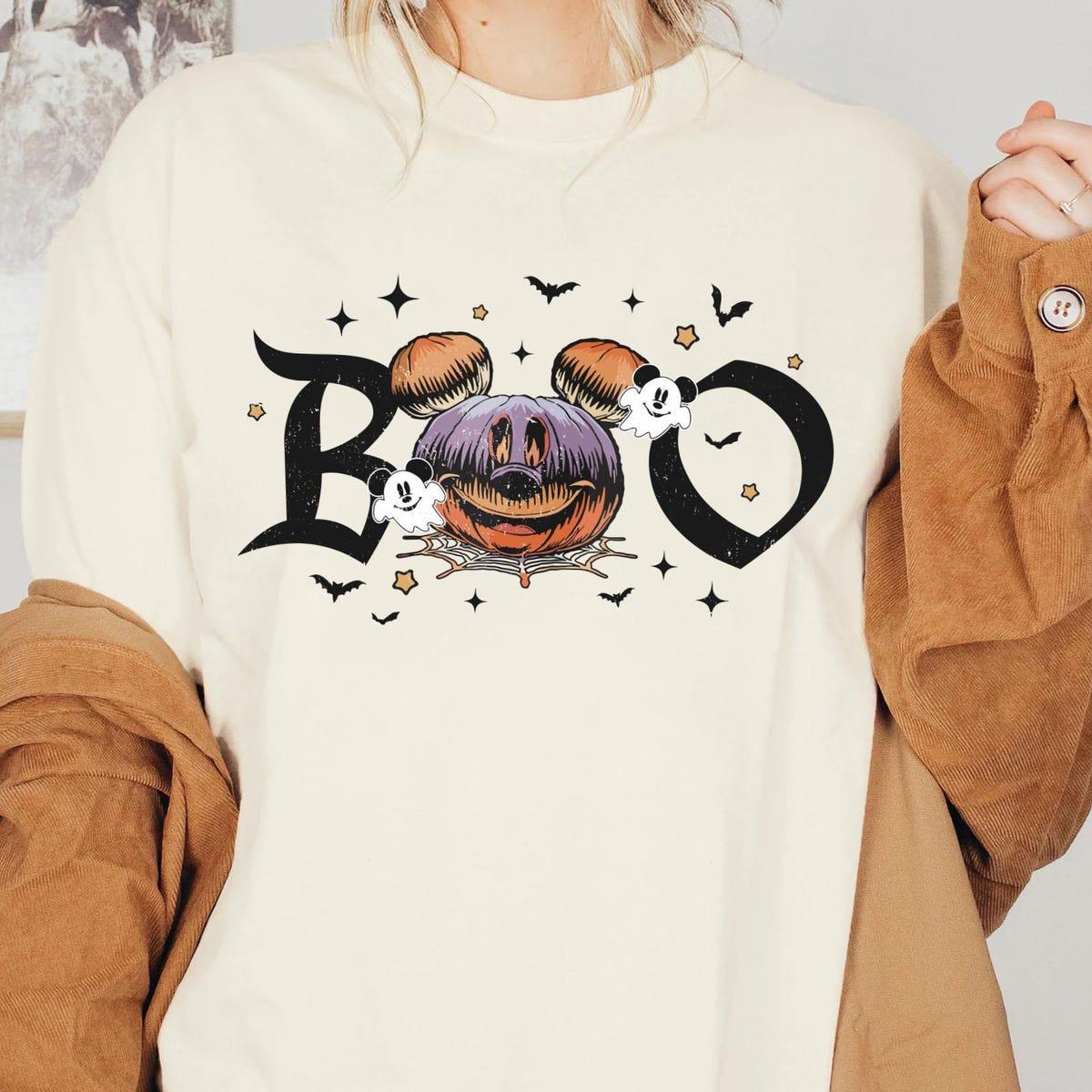 Mickey Mouse Halloween Pumpkin Boo To You Shirt 5