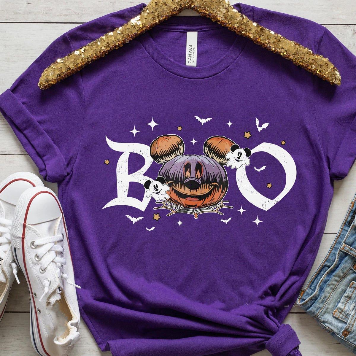 Mickey Mouse Halloween Pumpkin Boo To You Shirt 6