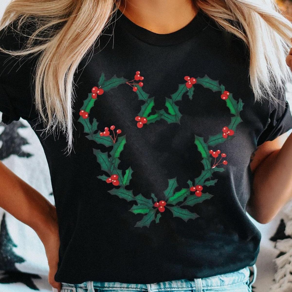 Mickey Mouse Icon Christmas Wreath Shirt 2