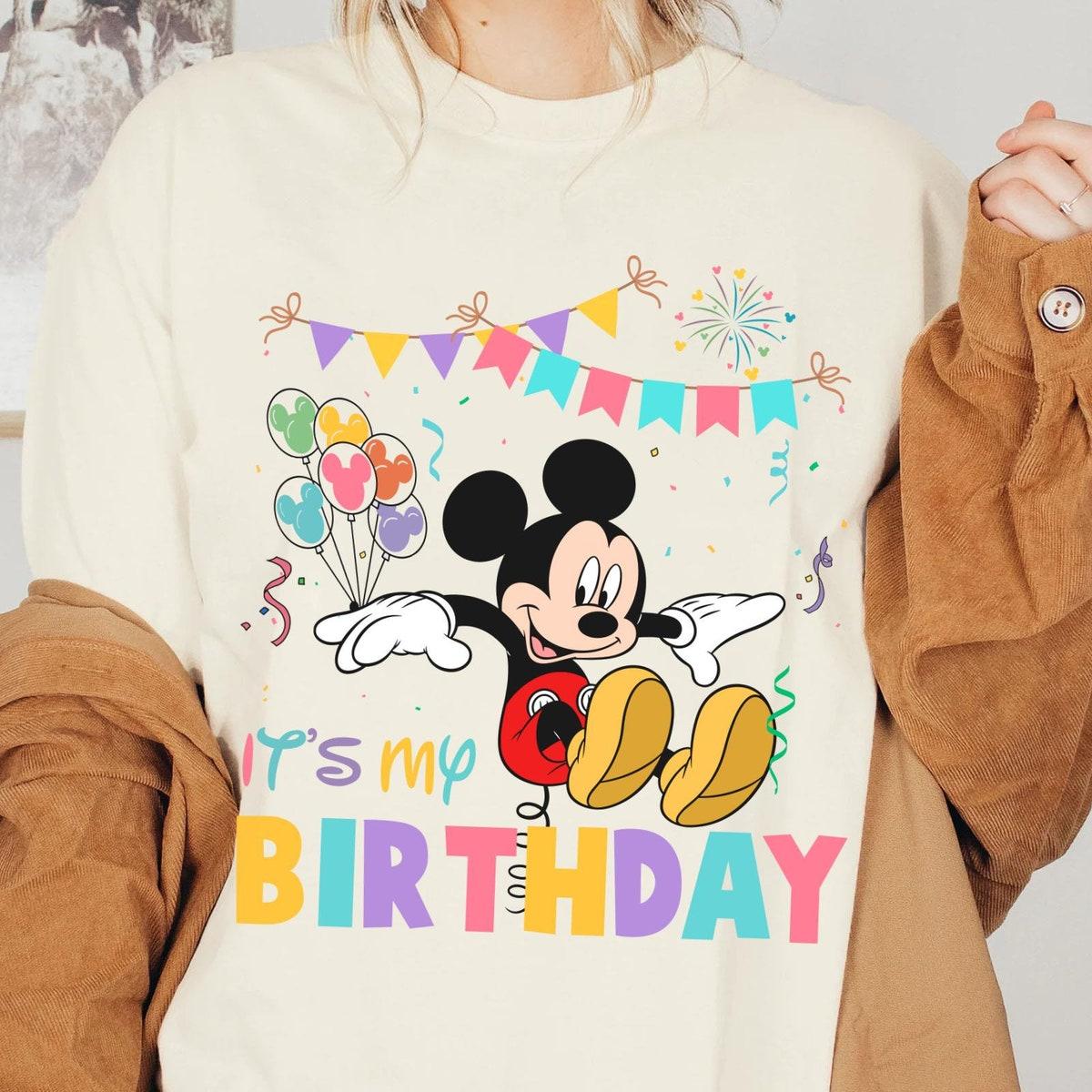 Mickey Mouse It's My Birthday Mickey Balloons Disney Shirt 1