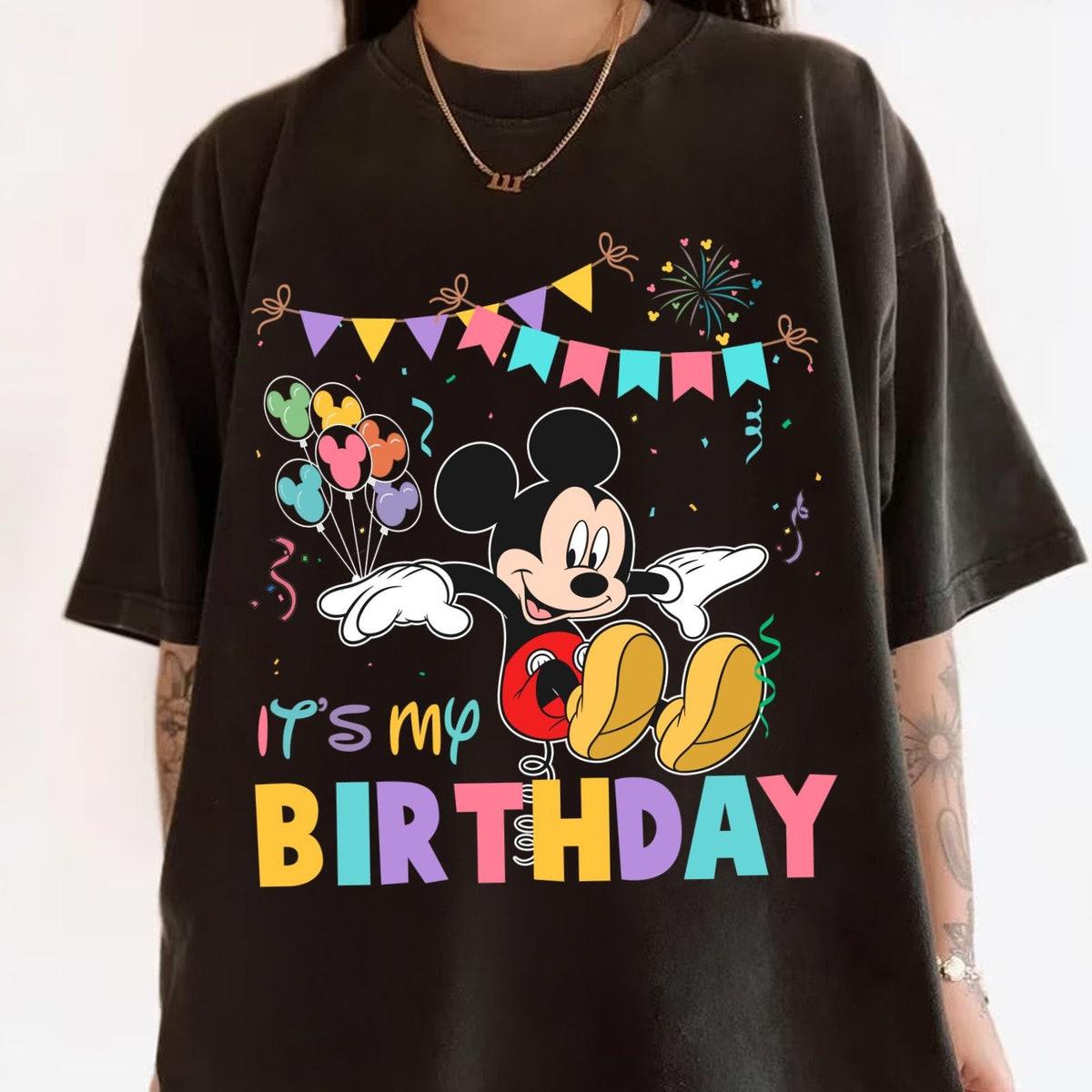 Mickey Mouse It's My Birthday Mickey Balloons Disney Shirt 5