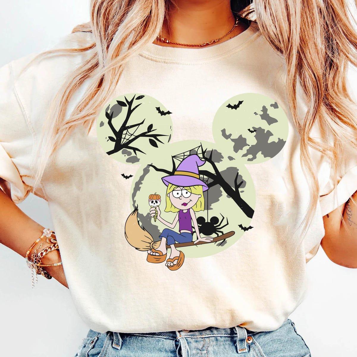 Mickey Mouse Moon Lizzie Mcguire Witch Halloween Shirt 2