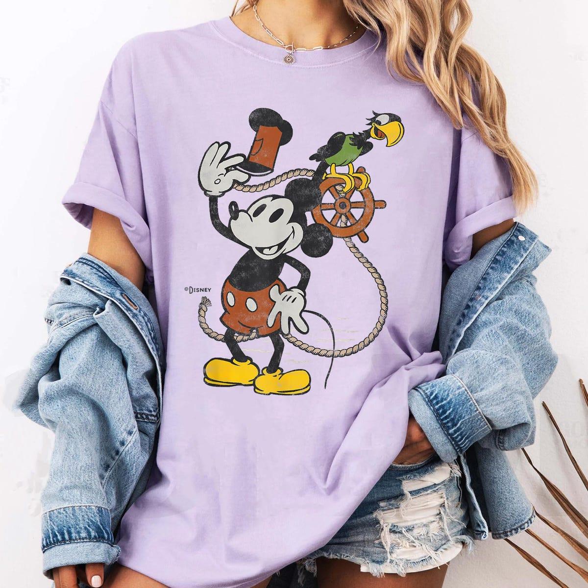 Mickey Steamboat Willie With Parrot Shirt 2