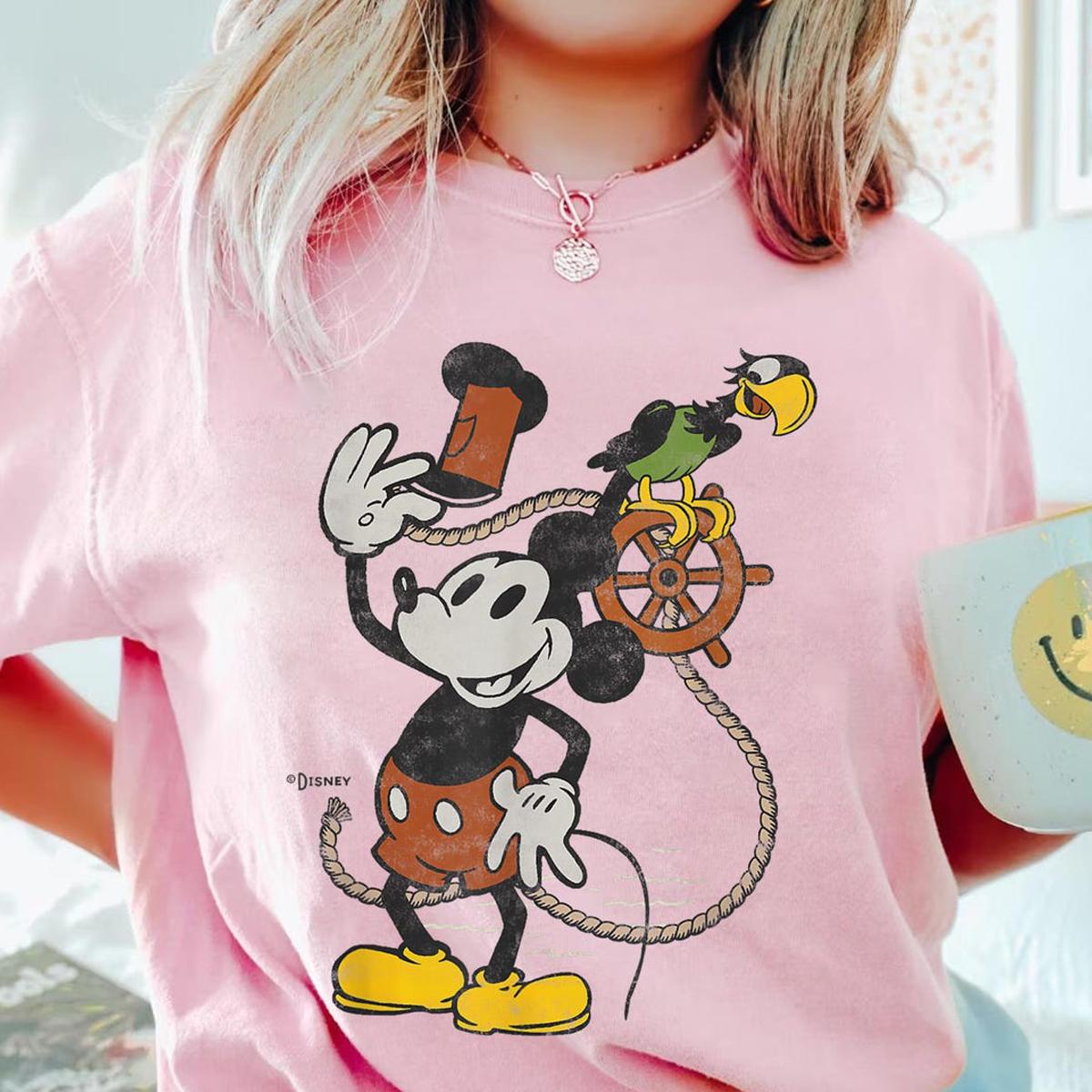 Mickey Steamboat Willie With Parrot Shirt 4