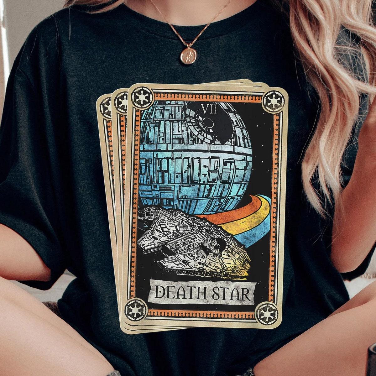 Millennium Falcon Death Star Tarot Card Shirt 1