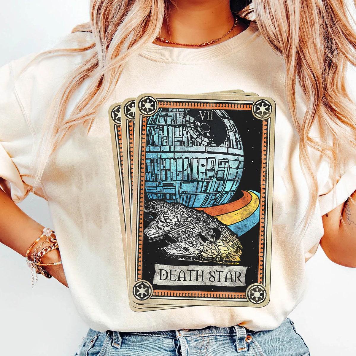 Millennium Falcon Death Star Tarot Card Shirt 2