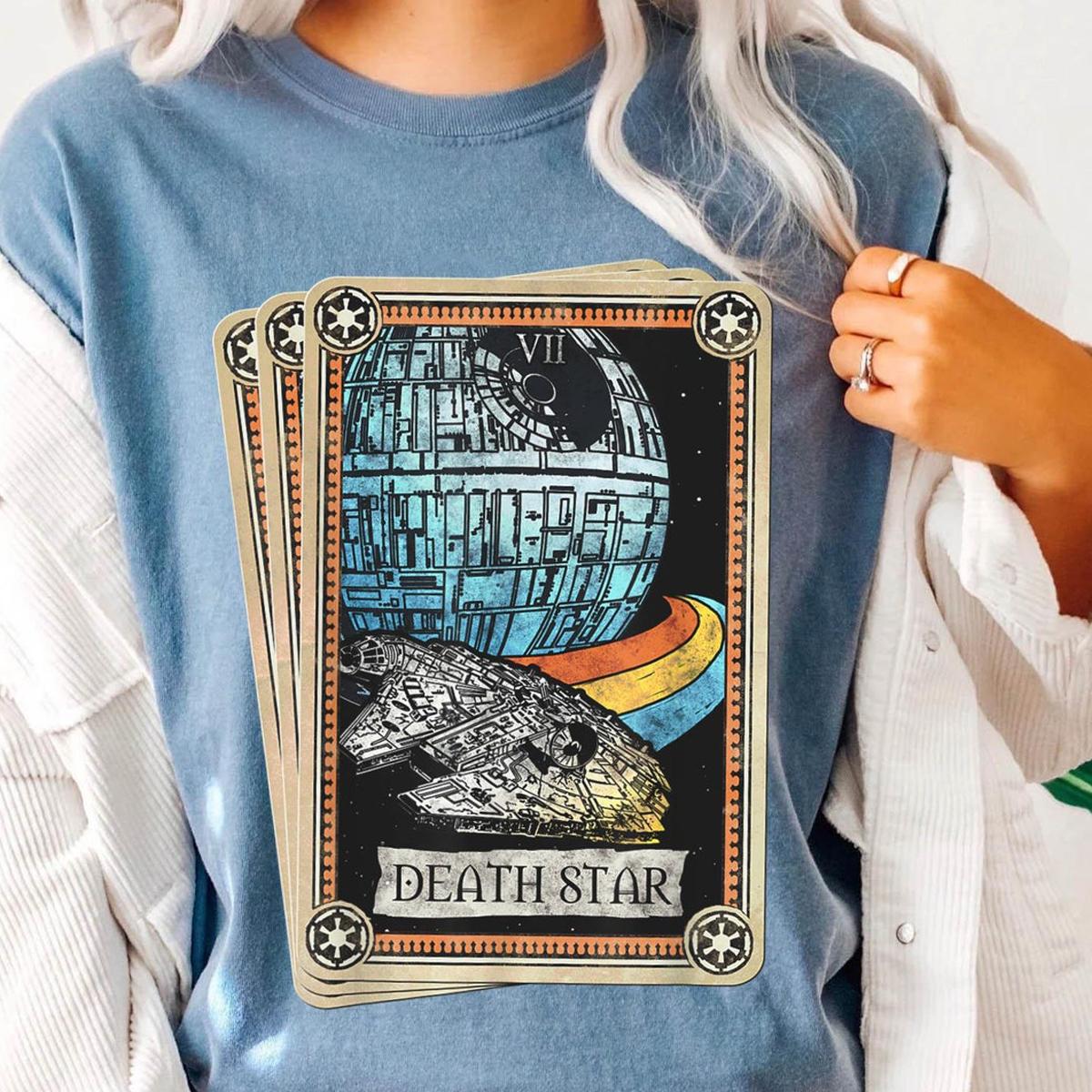 Millennium Falcon Death Star Tarot Card Shirt 3