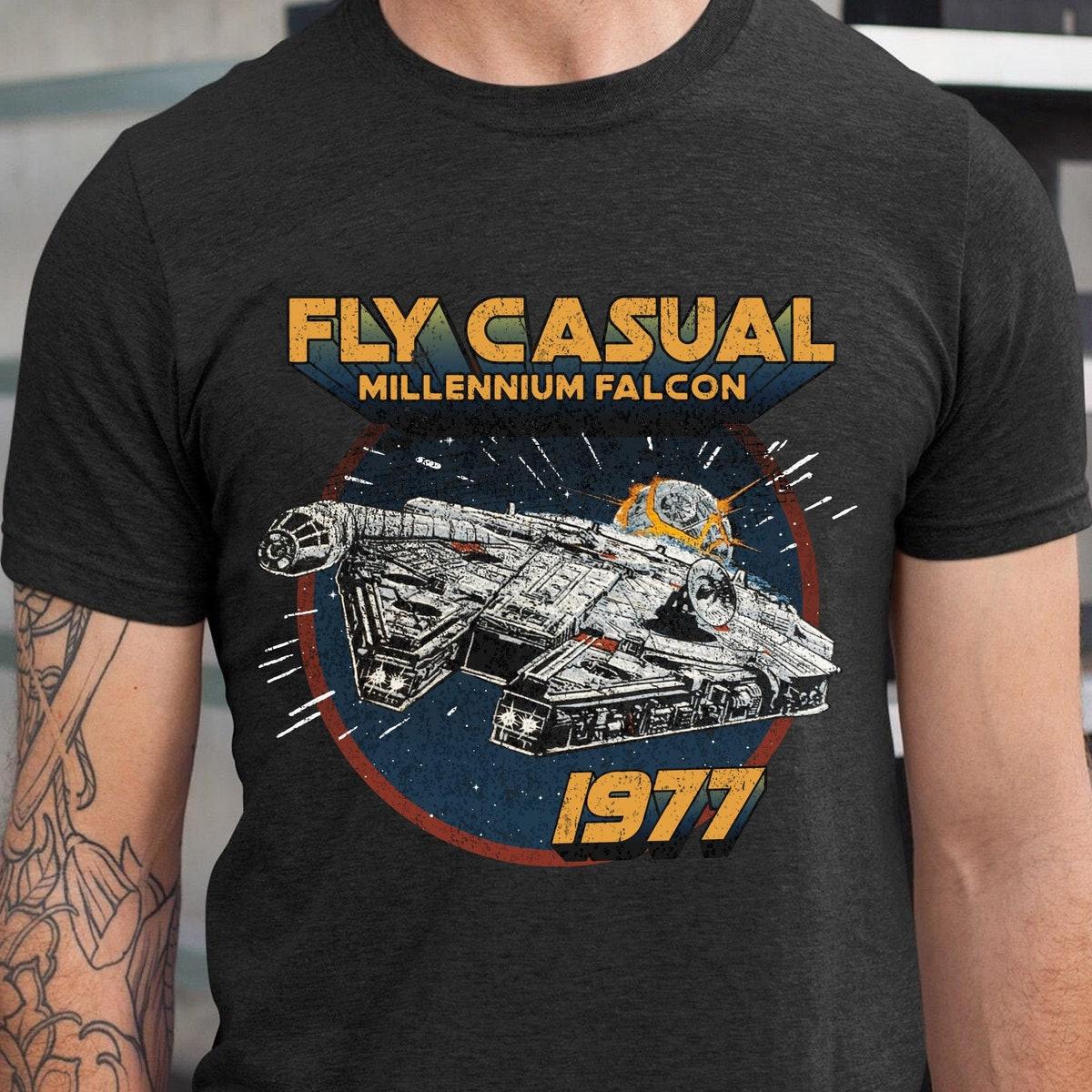 Millennium Falcon Fly Casual 1977 Star Wars Shirt 4