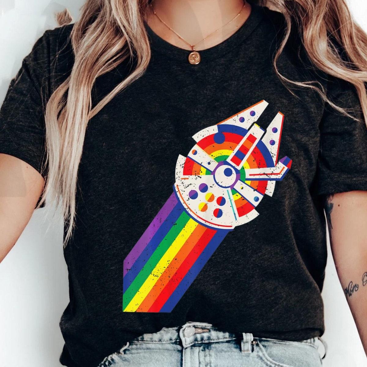 Millennium Falcon Rainbow Pride Matching Shirt 1