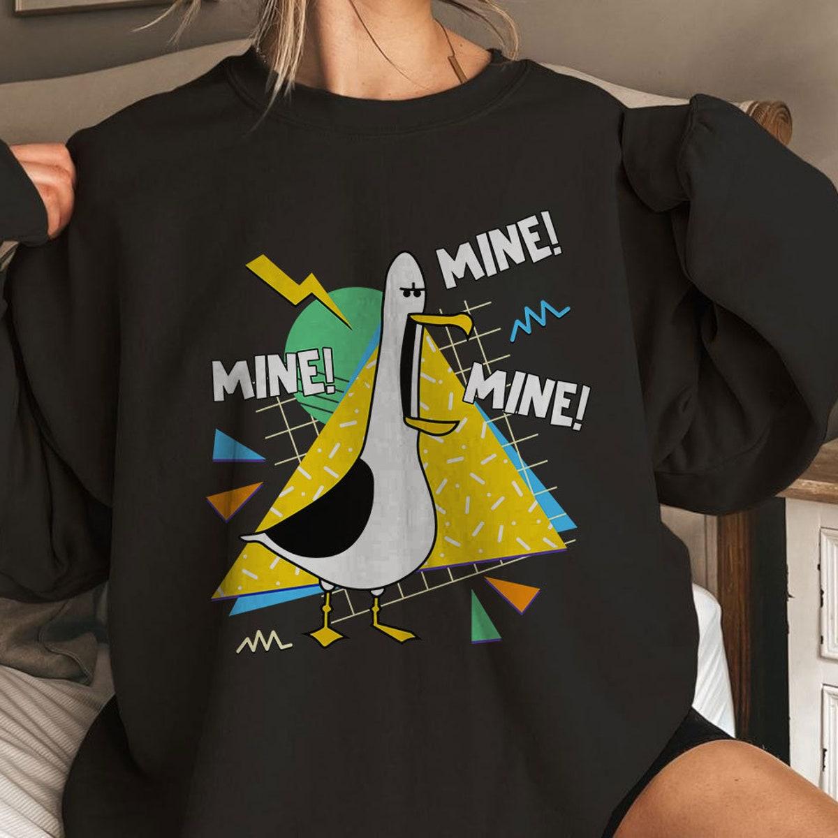 Mine! Mine! Mine! Seagull Finding Nemo 90s Retro Funny Shirt 2