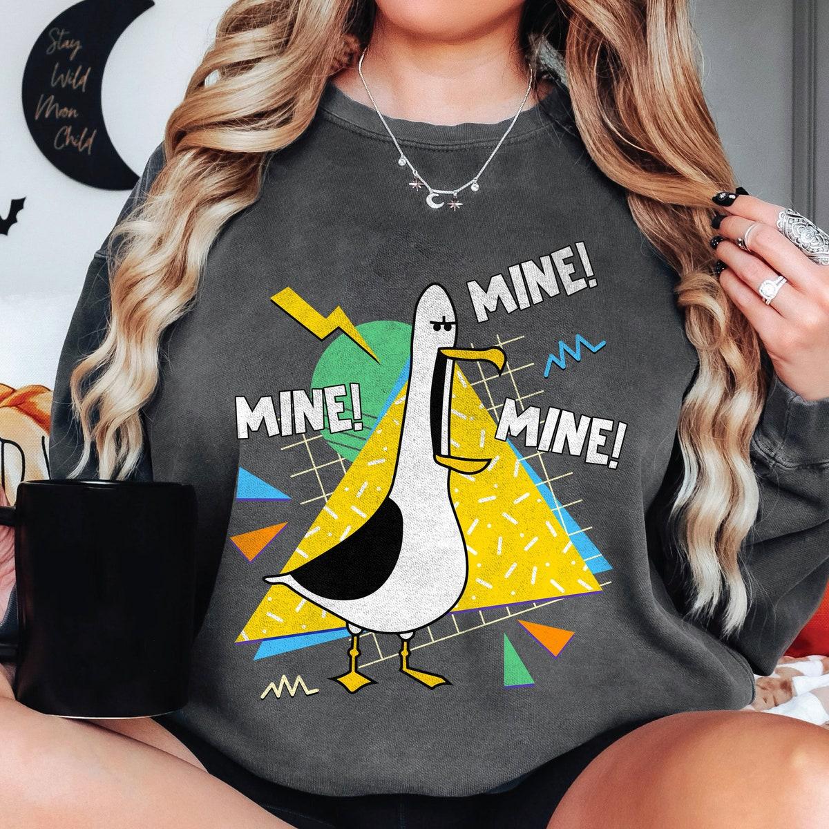 Mine! Mine! Mine! Seagull Finding Nemo 90s Retro Funny Shirt 3