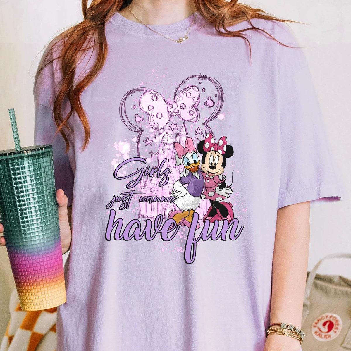 Minnie And Daisy Girls Just Wanna Have Fun Bestie Disney Shirt 3