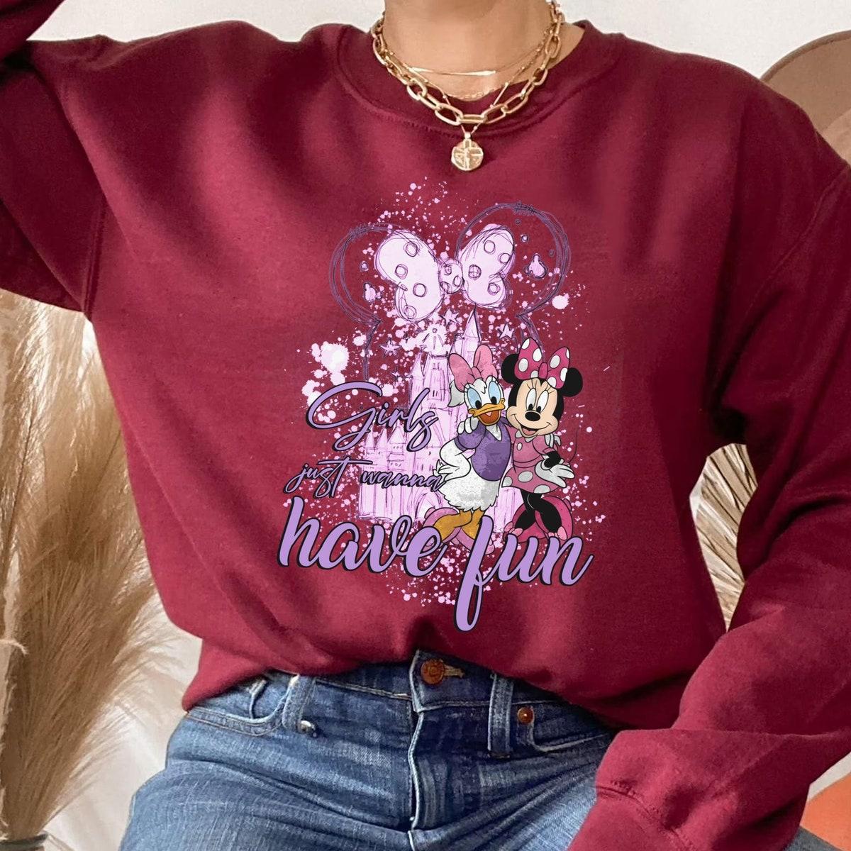 Minnie And Daisy Girls Just Wanna Have Fun Bestie Disney Shirt 4