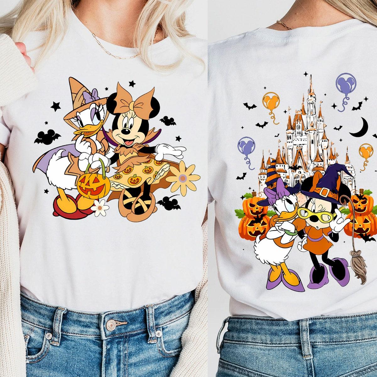 Minnie And Daisy Pumpkin Halloween Shirt 3