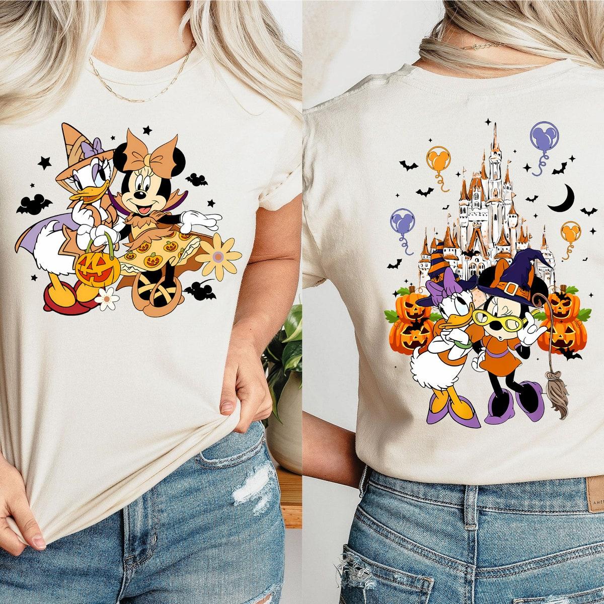 Minnie And Daisy Pumpkin Halloween Shirt 4