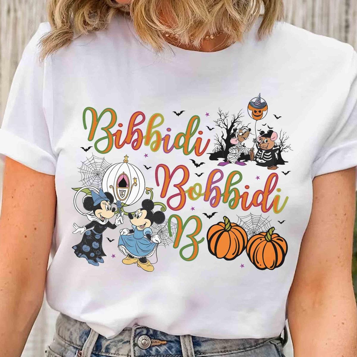 Minnie Mouse Cinderella Jaq And Gus Halloween Shirt 2