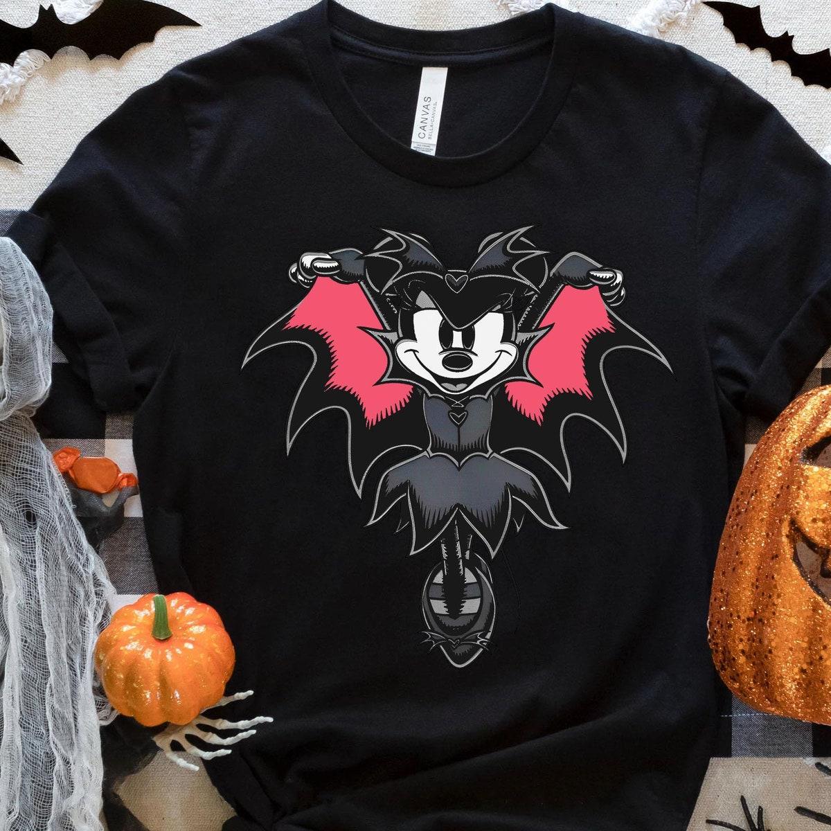 Minnie Mouse Dracula Gothic Witch Fall Season Halloween Costume Shirt 4