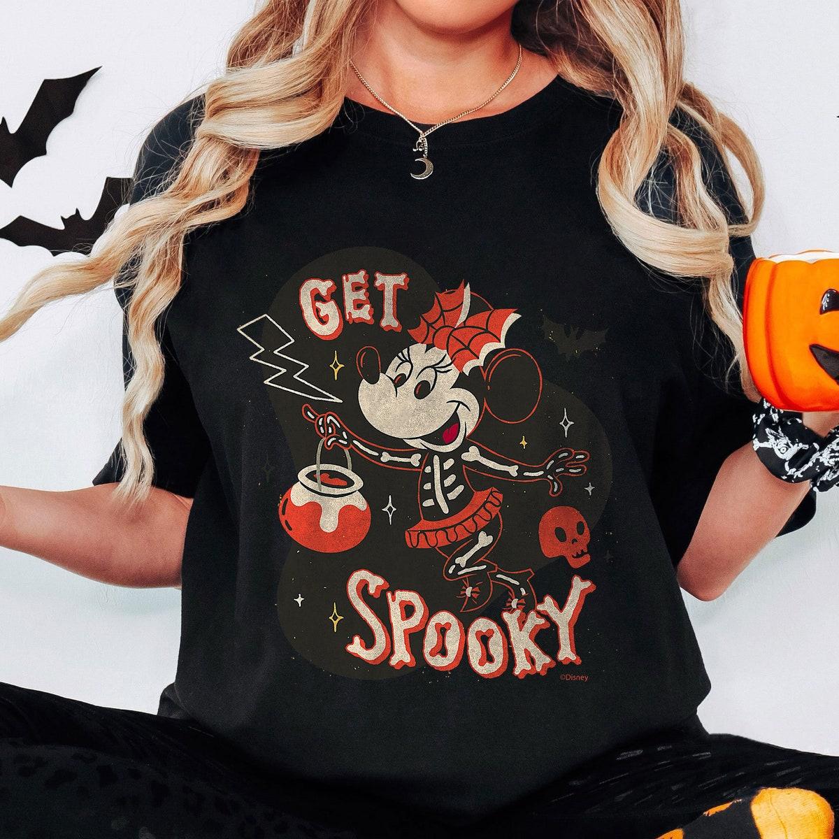 Minnie Mouse Halloween Skeleton Costume Get Spooky Shirt 4