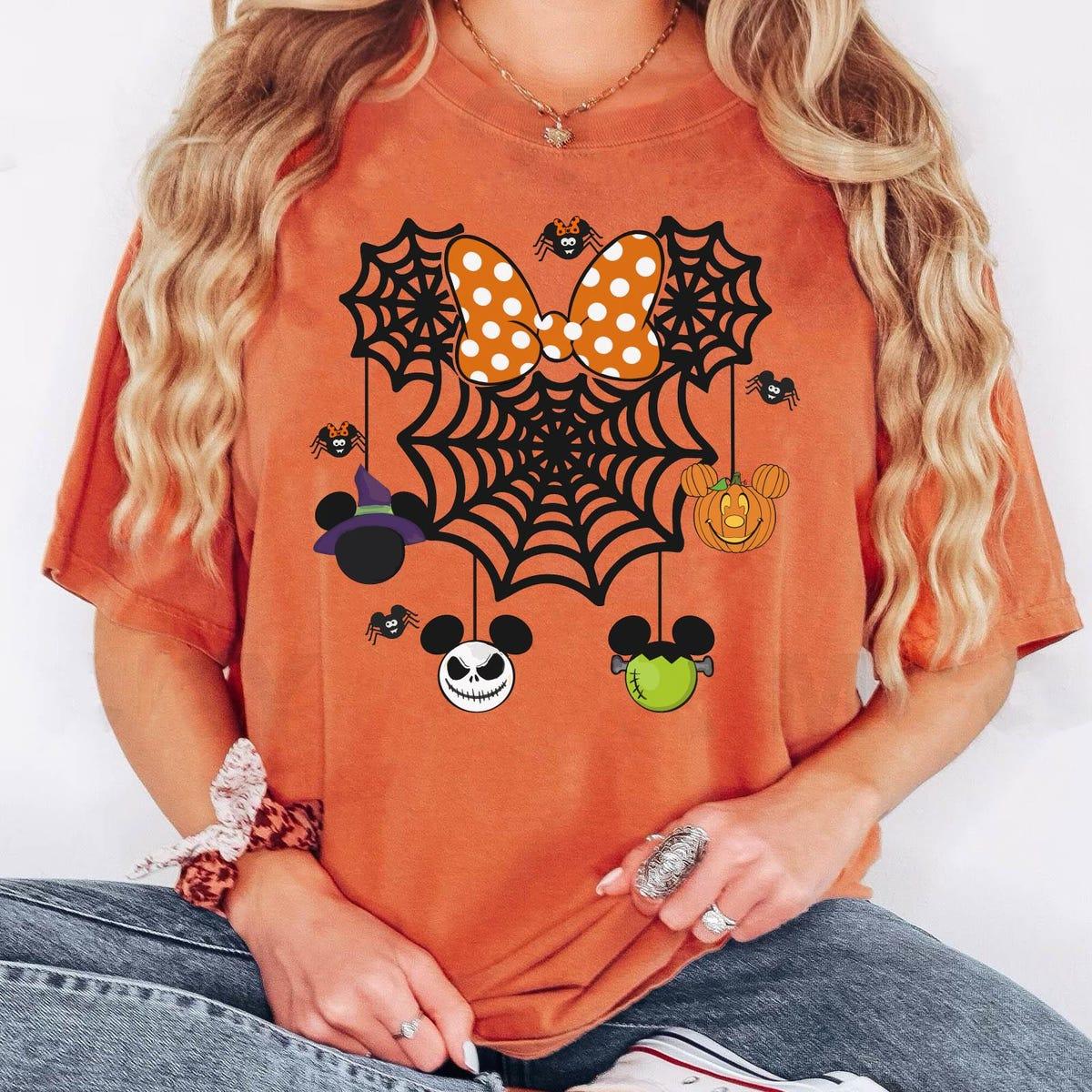 Minnie Mouse Halloween Spider Halloween Fall Pumpkin Shirt 1