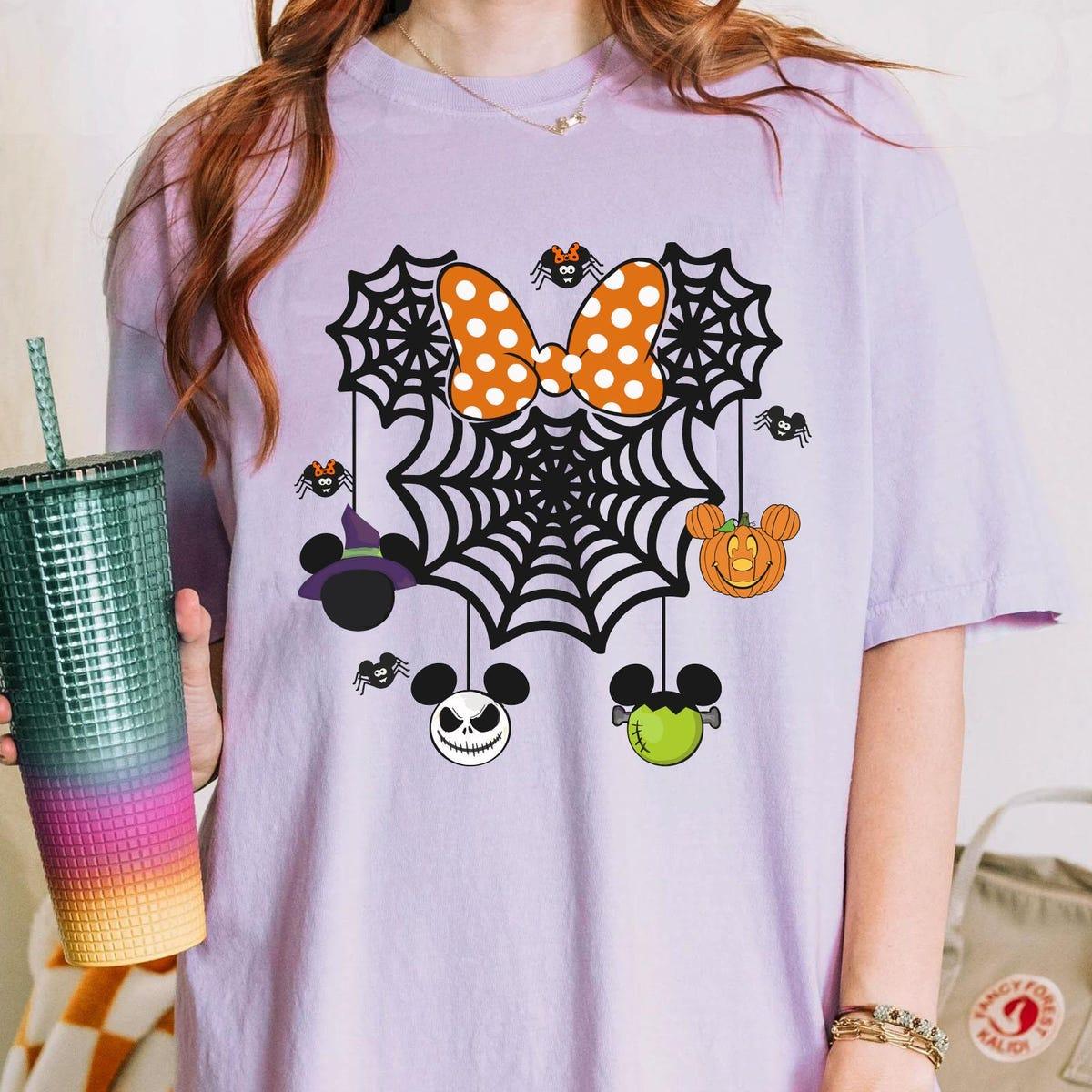 Minnie Mouse Halloween Spider Halloween Fall Pumpkin Shirt 2