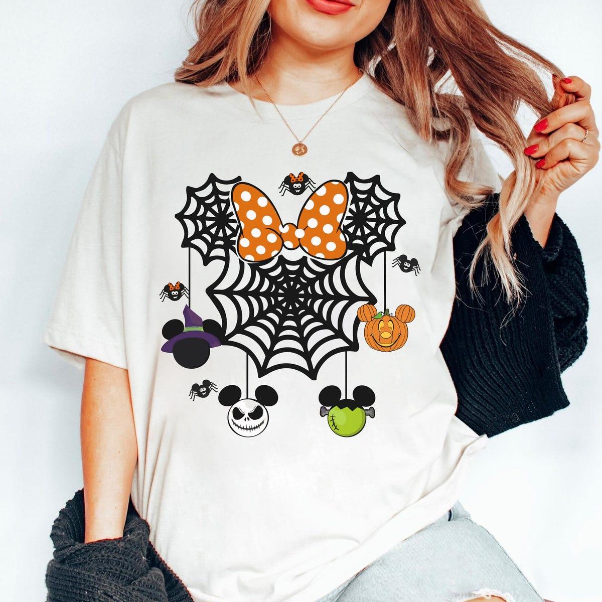 Minnie Mouse Halloween Spider Halloween Fall Pumpkin Shirt 4