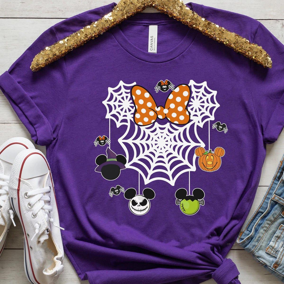 Minnie Mouse Halloween Spider Halloween Fall Pumpkin Shirt 6