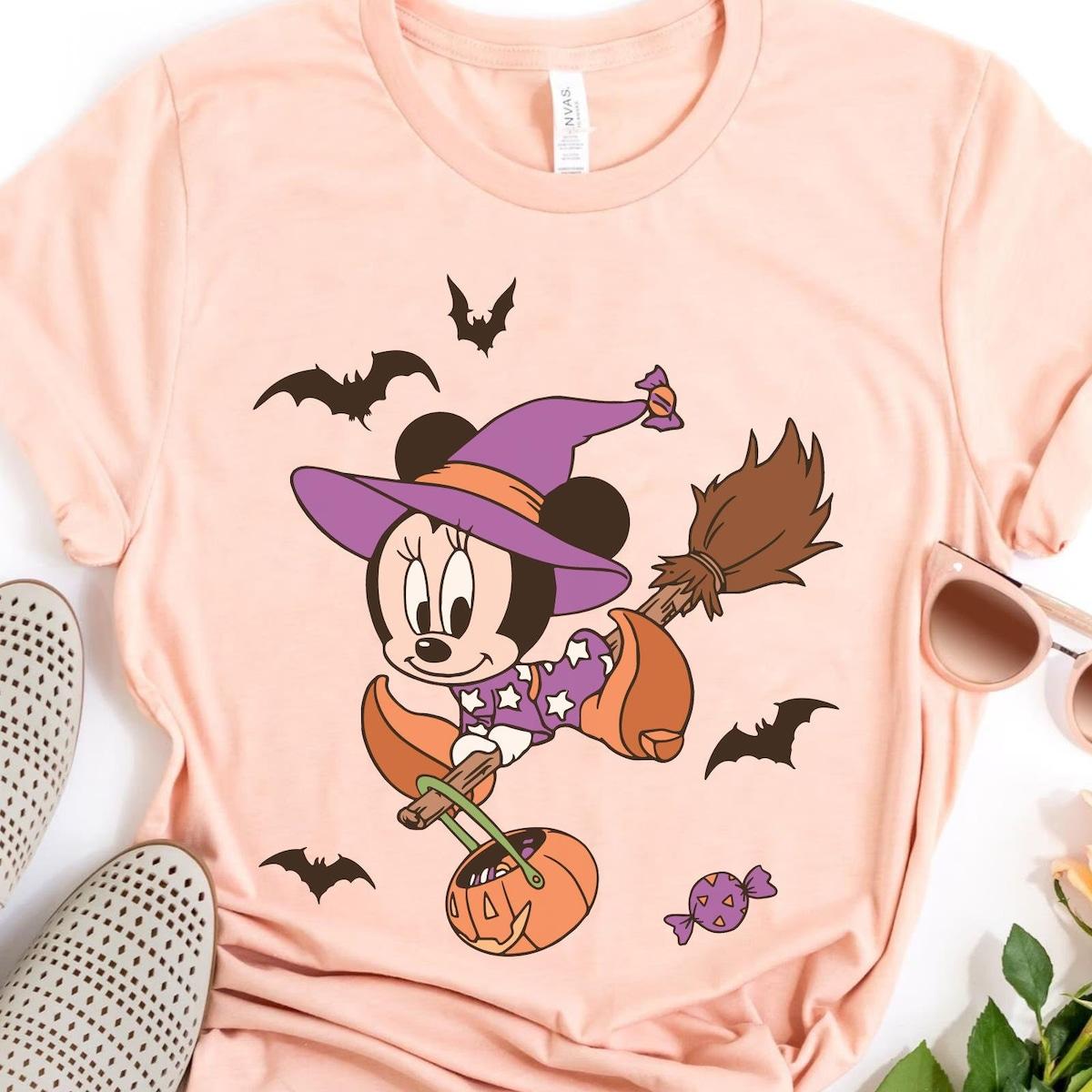 Minnie Mouse Halloween Witch Disney Girl Shirt 3