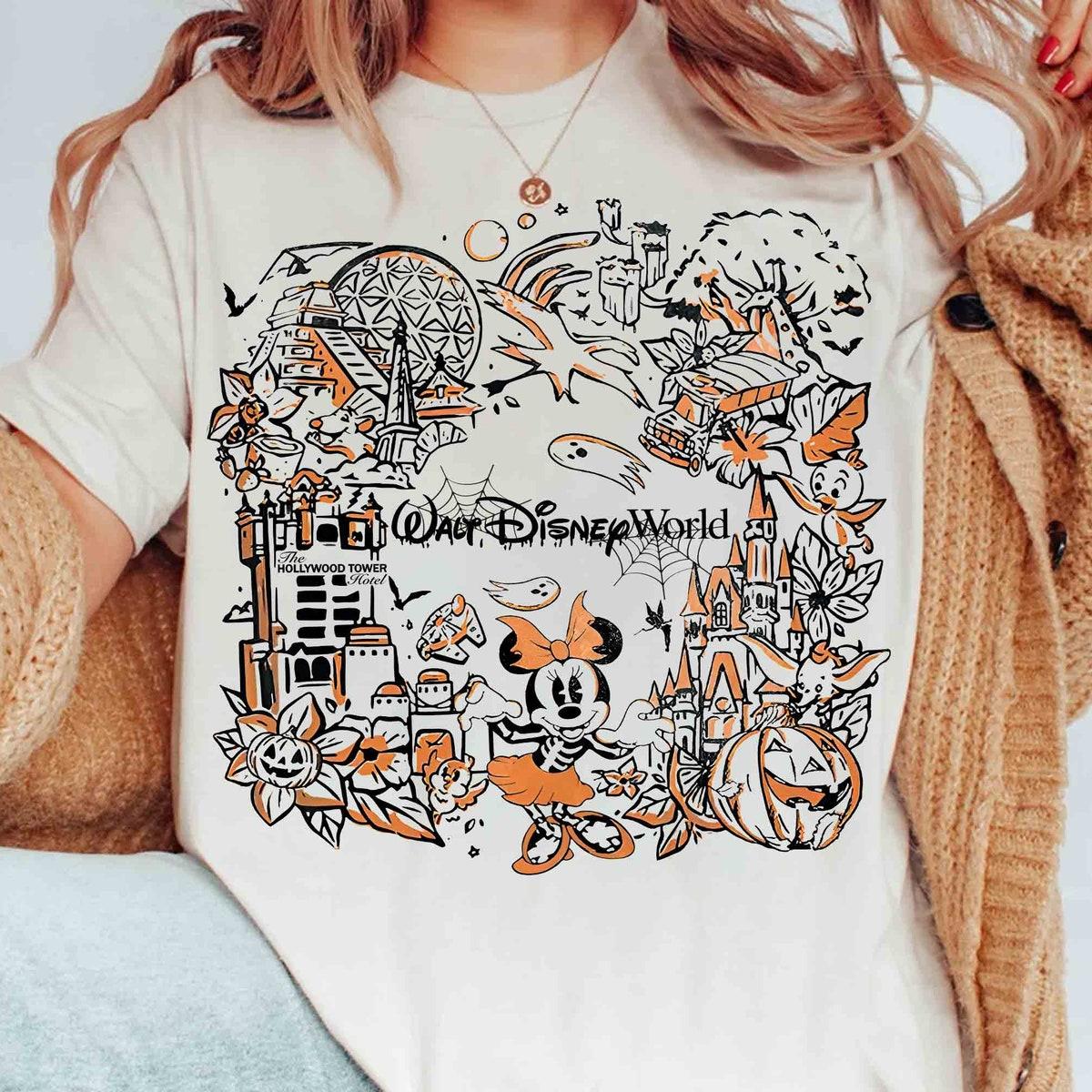 Minnie Mouse Skeleton Walt Disney World Halloween Shirt 1