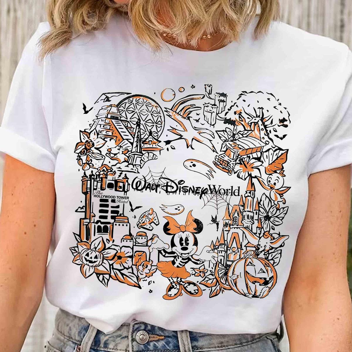 Minnie Mouse Skeleton Walt Disney World Halloween Shirt 2