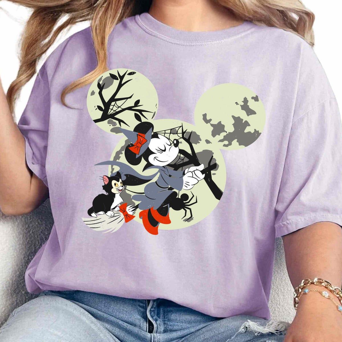 Minnie Mouse Witch Flying Halloween Shirt 2