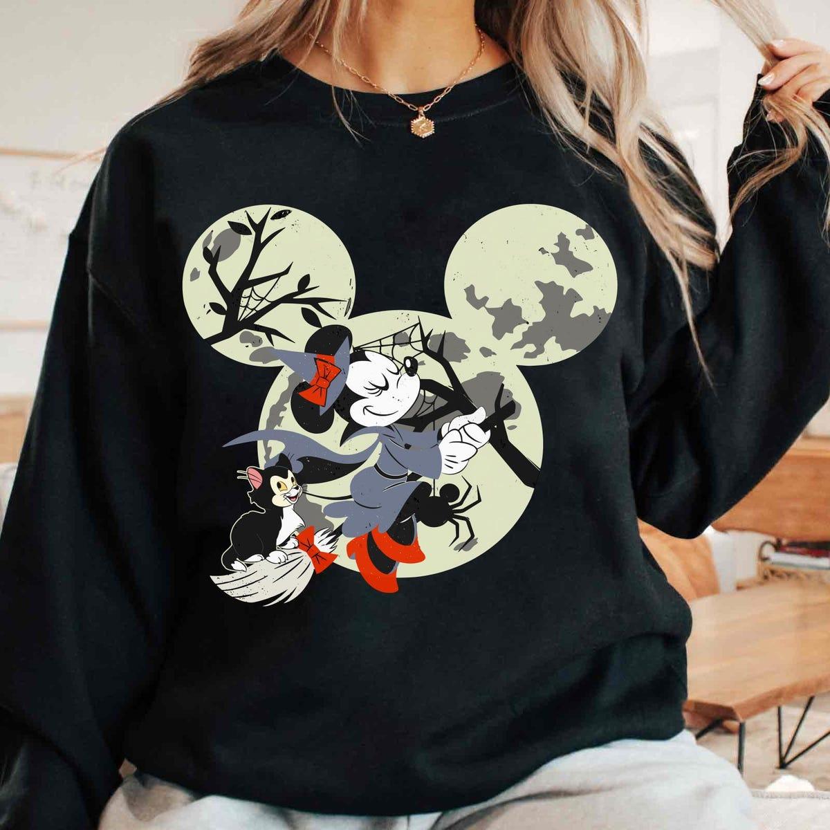 Minnie Mouse Witch Flying Halloween Shirt 2