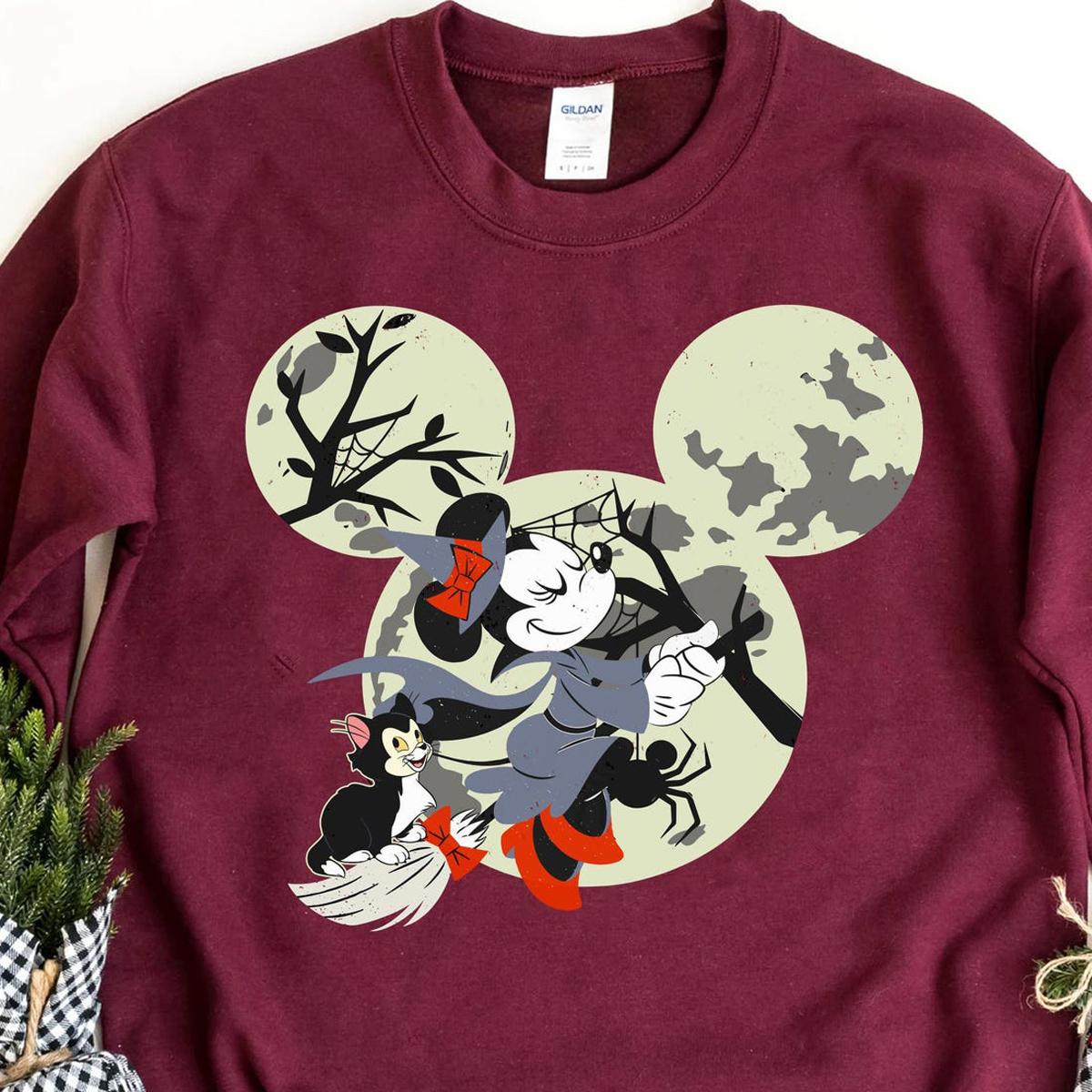 Minnie Mouse Witch Flying Halloween Shirt 4