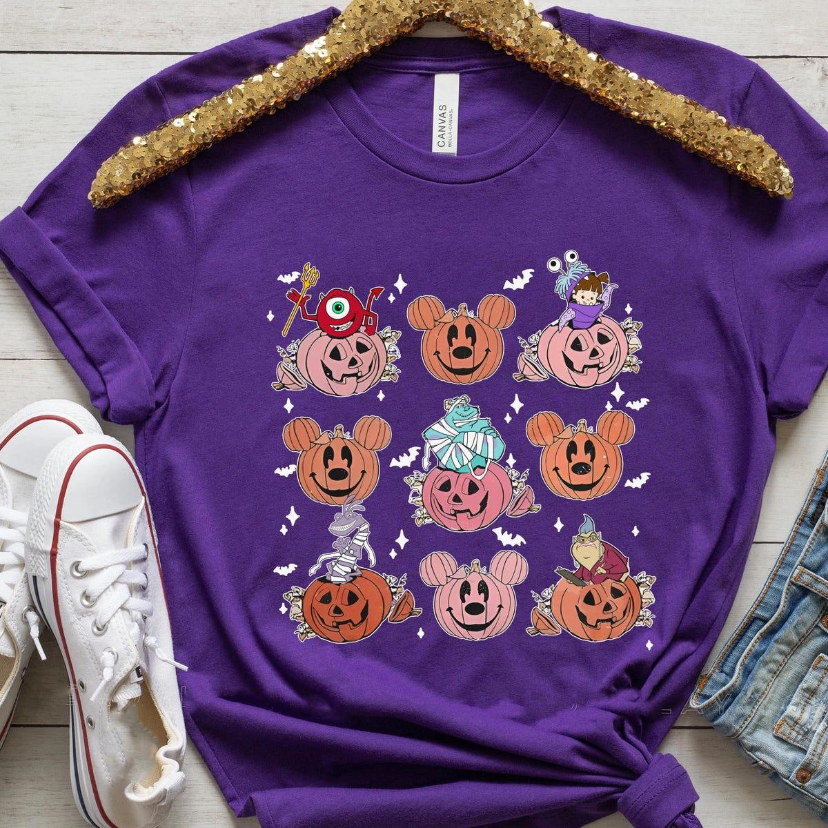 Monster Inc University Mickey Halloween Pumpkin Shirt 1