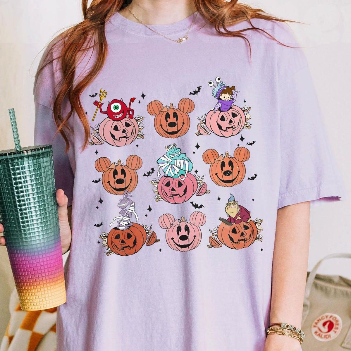 Monster Inc University Mickey Halloween Pumpkin Shirt 4