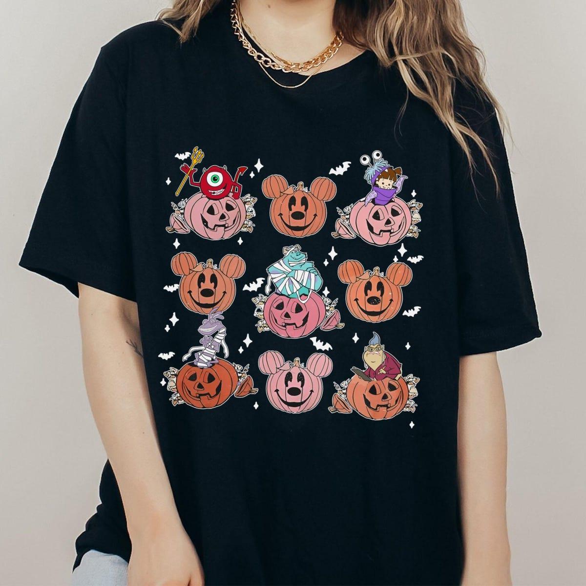 Monster Inc University Mickey Halloween Pumpkin Shirt 5