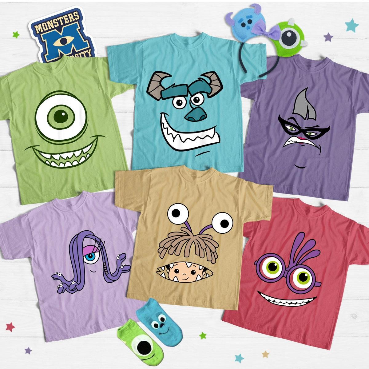 Monsters Inc Characters Big Face Halloween Costume Shirt 2