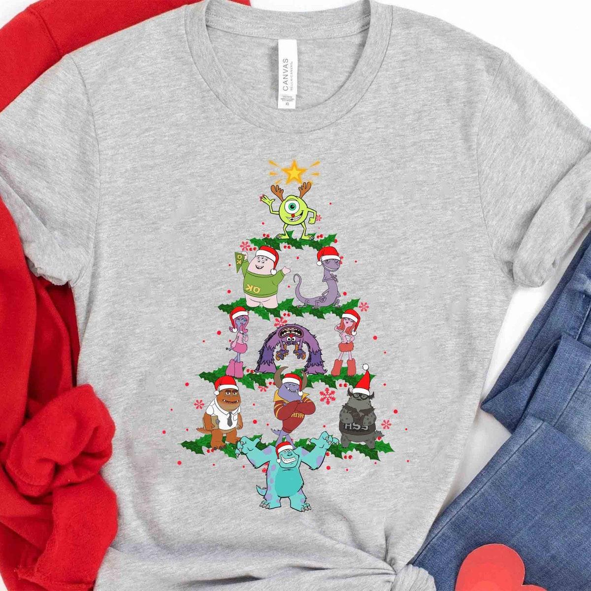 Monsters University Group Christmas Tree Shirt 2