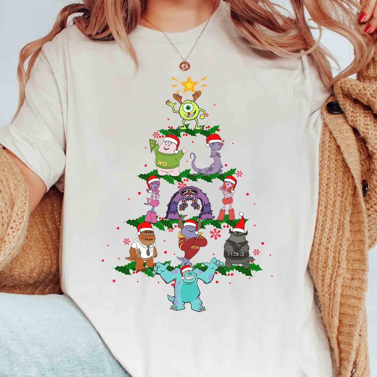 Monsters University Group Christmas Tree Shirt 3