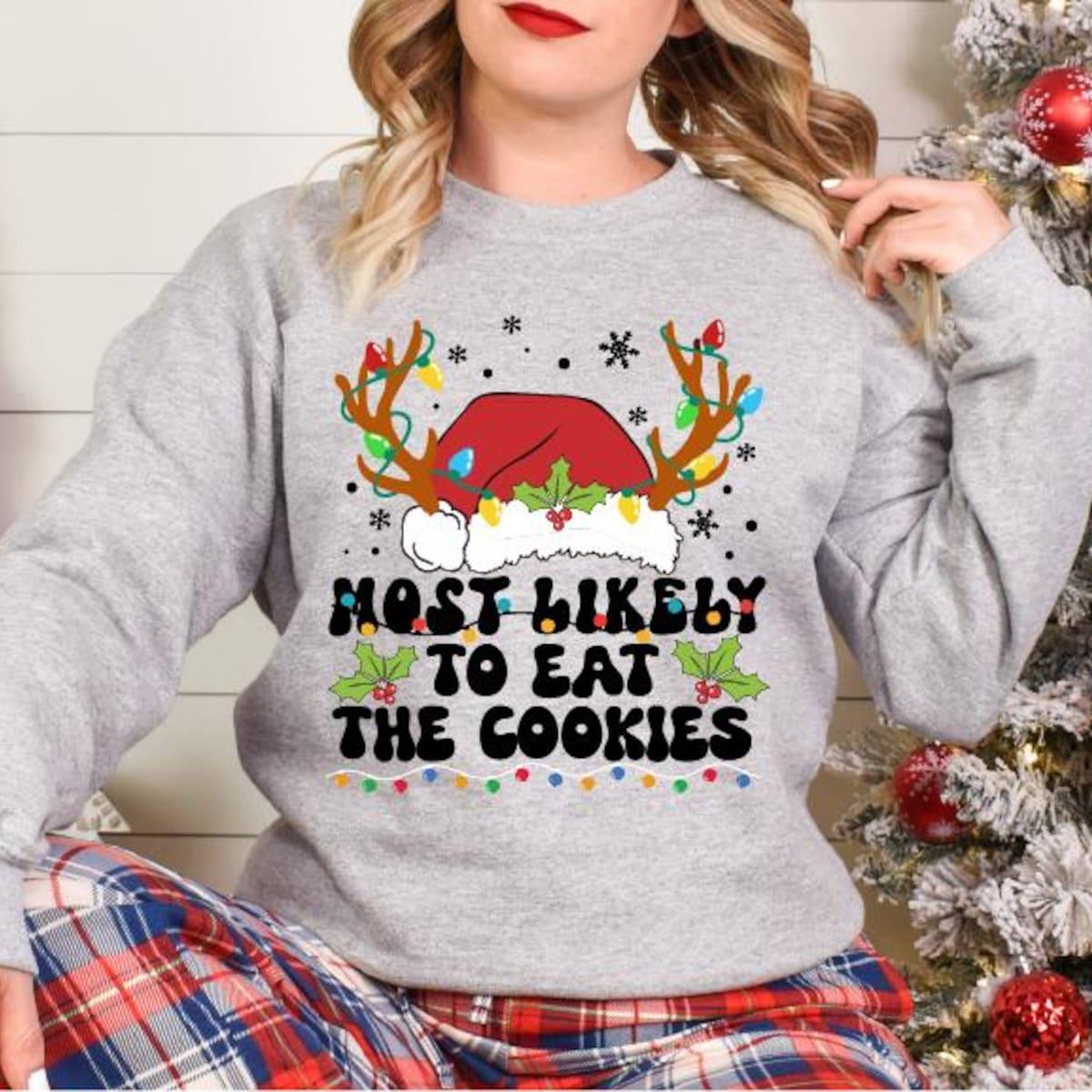 Most Likely Custom Text X mas Christmas Theme Shirt 4