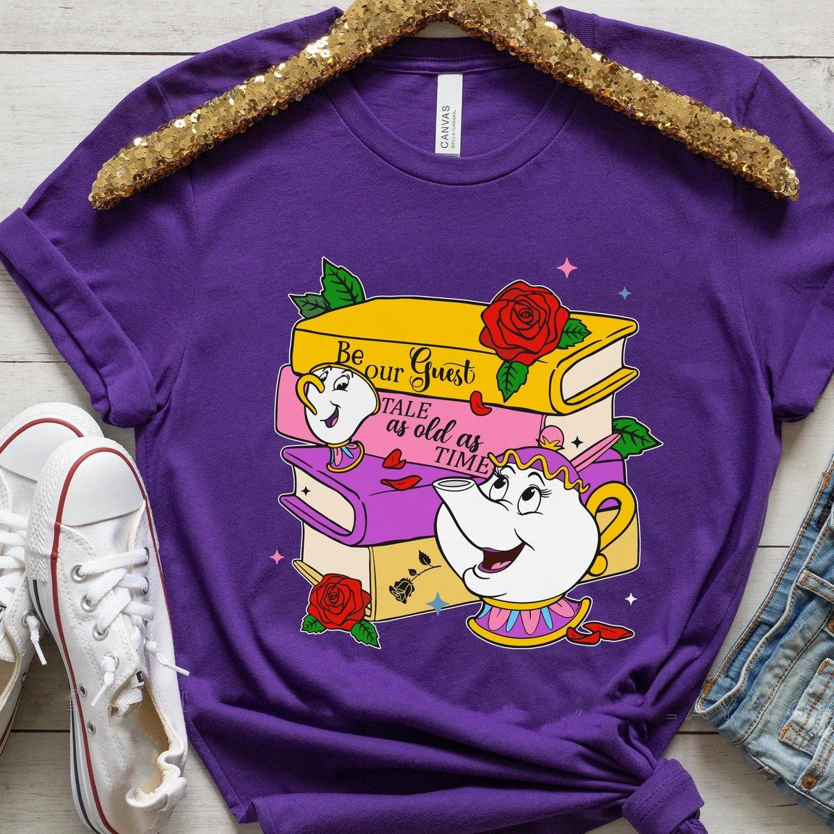 Mrs Potts And Chip With Books Beauty And The Beast Shirt 3