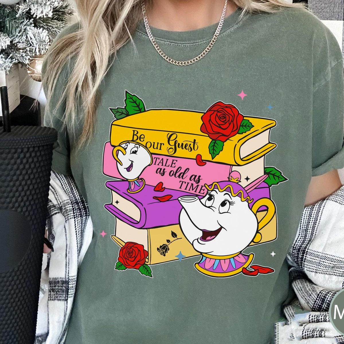 Mrs Potts And Chip With Books Beauty And The Beast Shirt 5