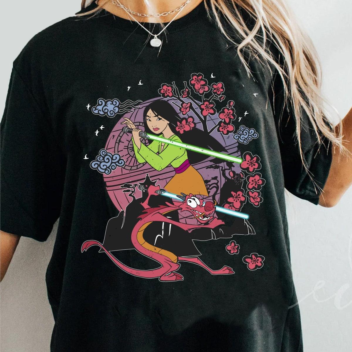 Mulan Princess And Mushu Dragon Lightsaber Shirt 1