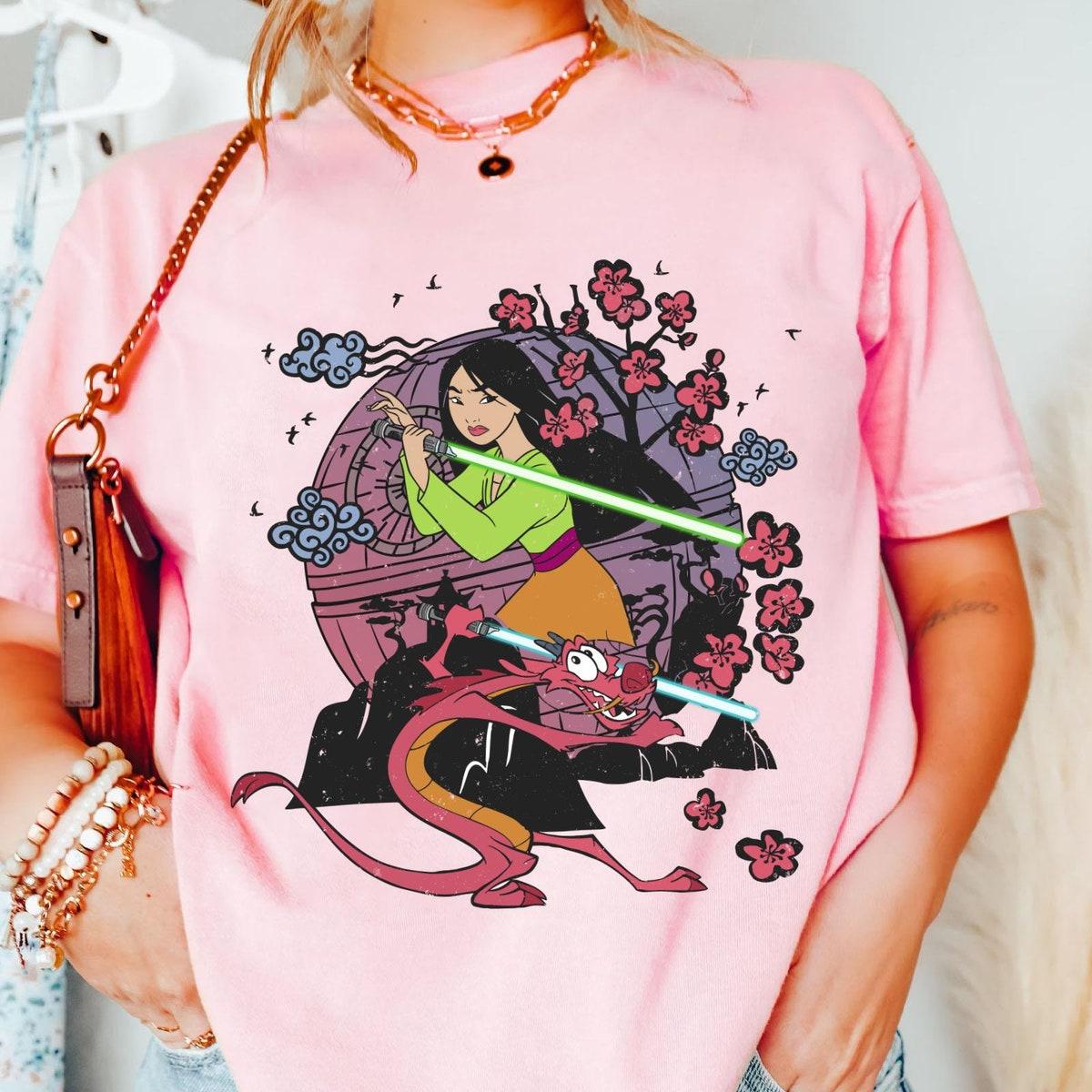 Mulan Princess And Mushu Dragon Lightsaber Shirt 2