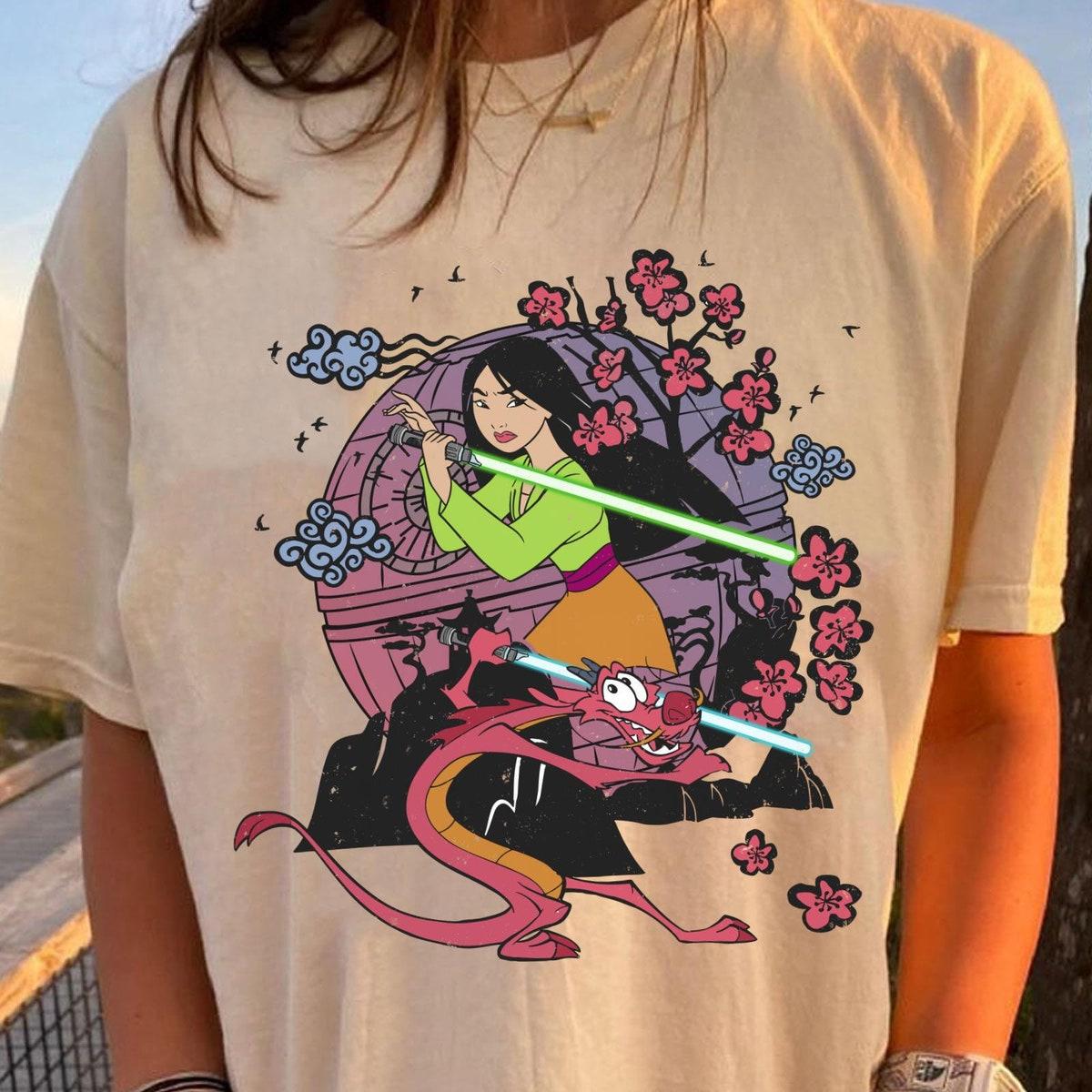 Mulan Princess And Mushu Dragon Lightsaber Shirt 3